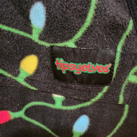 Tipsy Elves Christmas Lights Jumpsuit Holiday Christmas Comfy Size Large - Picture 10 of 11